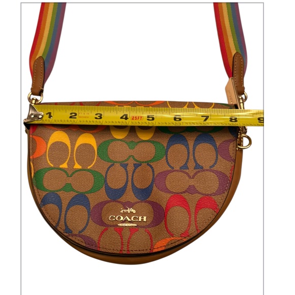Coach C4098 Signature Canvas Ellen Rainbow Pride Multicolor Crossbody Purse Bag - Picture 13 of 13